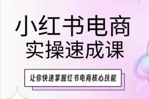 小红书电商实操速成课,让你快速掌握红书电商核心技能-第一资源网