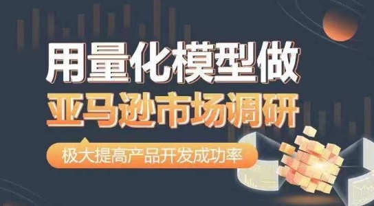 用量化模型做亚马逊市场调研，从数据出发，更高效更准确做判断，极大提高产品开发成功率-第一资源网