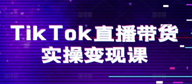 TikTok直播带货实操变现课：系统起号、科学复盘、变现链路、直播配置、小店操作流程、团队搭建等。-第一资源网