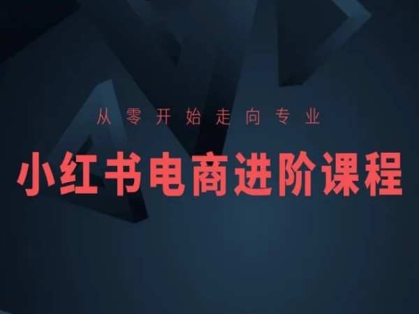 从零开始走向专业，小红书电商进阶课程-第一资源网