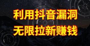 利用抖音链接漏洞,无限拉新赚钱【漏洞原理+操作流程】【揭秘】-第一资源网