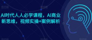 AI时代人人必学课程,AI商业新思维,视频实操+案例解析【赠AI商业爆款案例】-第一资源网