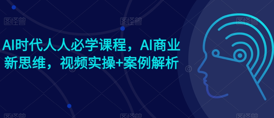 AI时代人人必学课程，AI商业新思维，视频实操+案例解析【赠AI商业爆款案例】-第一资源网