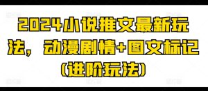 2024小说推文最新玩法,动漫剧情+图文标记(进阶玩法)-第一资源网