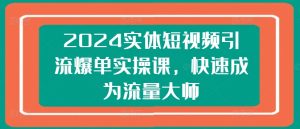 2024实体短视频引流爆单实操课,快速成为流量大师-第一资源网