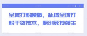 全域打粉模版,私域全域打粉干货技术,原创死抄袭生-第一资源网
