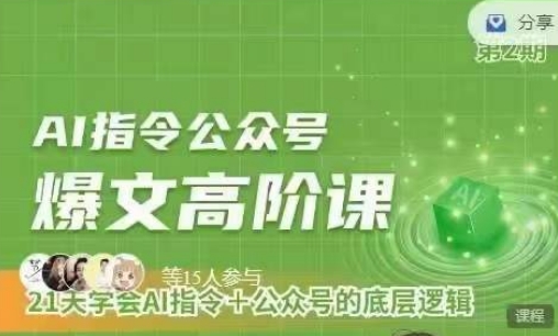 Ai指令公众号高阶课，学会ai指令+公众号的底层逻辑-第一资源网