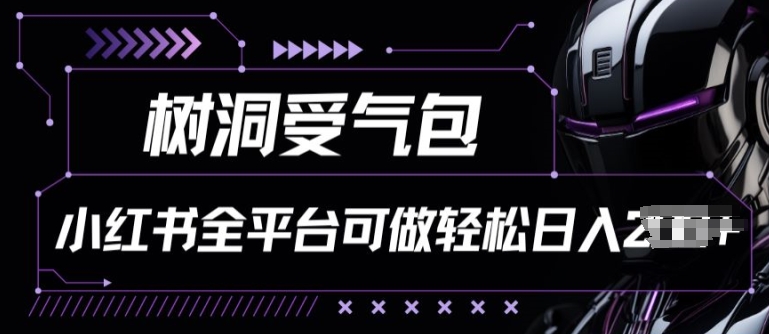 小红书等全平台树洞受气包项目，轻松日入一两张【揭秘】-第一资源网