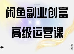 闲鱼电商运营高级课程,一部手机学会闲鱼开店赚钱-第一资源网