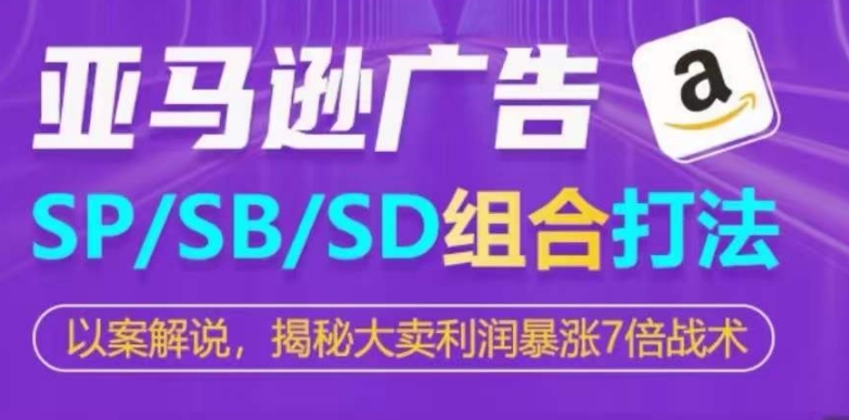 亚马逊SP/SB/SD广告组合打法，揭秘大卖利润暴涨7倍战术-第一资源网