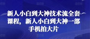 新人小白到大神技术流全套课程,新人小白到大神一部手机拍大片-第一资源网
