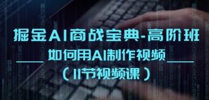 掘金AI商战宝典-高阶班:如何用AI制作视频(11节视频课)-第一资源网