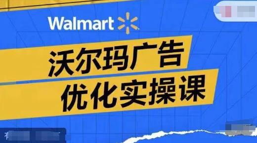 沃尔玛广告优化实操课，广告报告实操讲解，广告如何提高转化和ROAS等-第一资源网