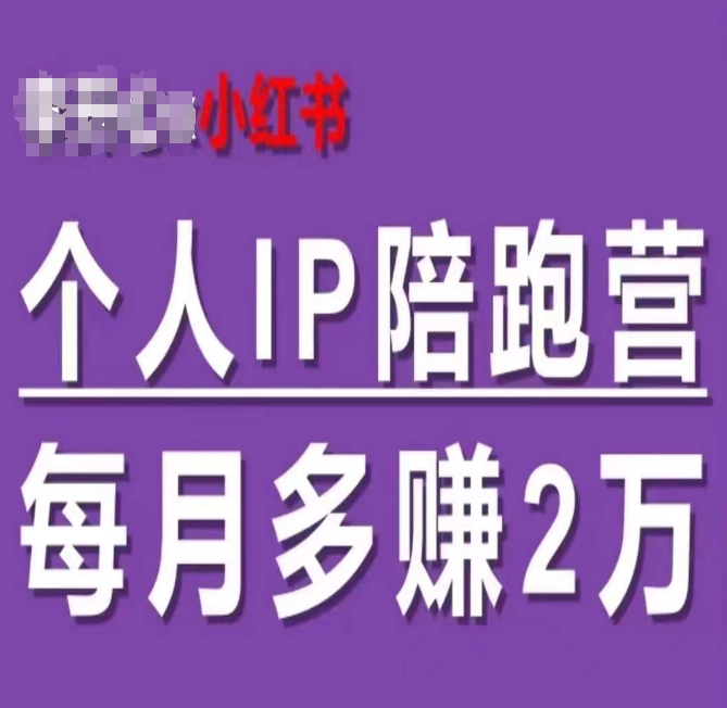小红书个人IP陪跑营，60天拥有自动转化成交的双渠道个人IP，每月多赚2w-第一资源网
