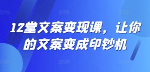 12堂文案变现课,让你的文案变成印钞机-第一资源网