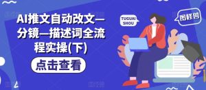 AI推文自动改文—分镜—描述词全流程实操(下)-第一资源网
