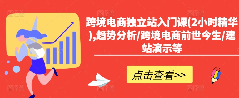 跨境电商独立站入门课(2小时精华),趋势分析/跨境电商前世今生/建站演示等-第一资源网