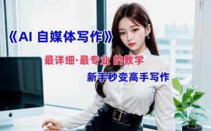 AI自媒体文章创作全网最详细教程,新手秒变写作高手,多方位发展-第一资源网