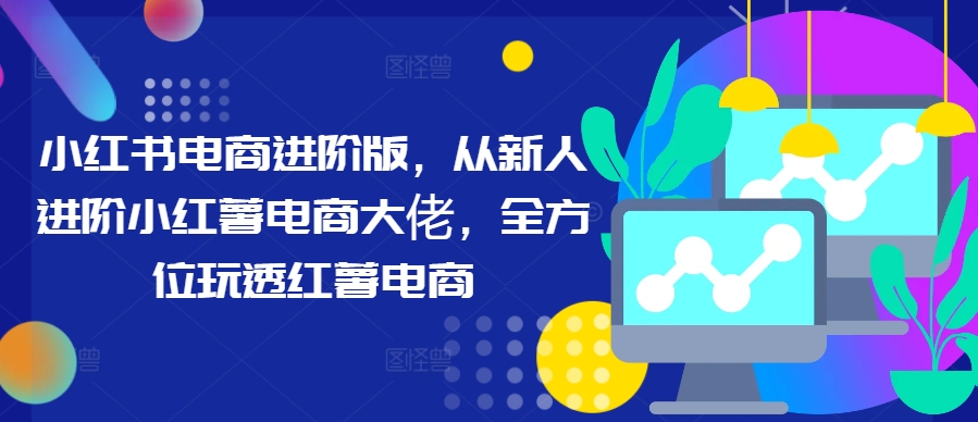 小红书电商进阶版，从新人进阶小红薯电商大佬，全方位玩透红薯电商-第一资源网