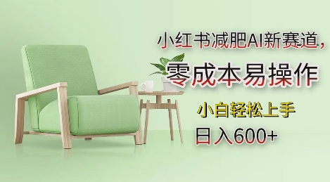 小红书减肥AI新赛道，零成本易操作，日入多张，小白轻松上手【揭秘】-第一资源网