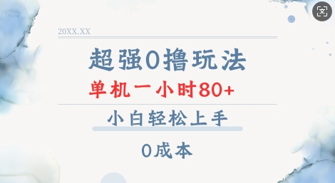 超强0撸玩法 录录数据 单机 一小时轻松80+ 小白轻松上手 简单0成本【仅揭秘】-第一资源网