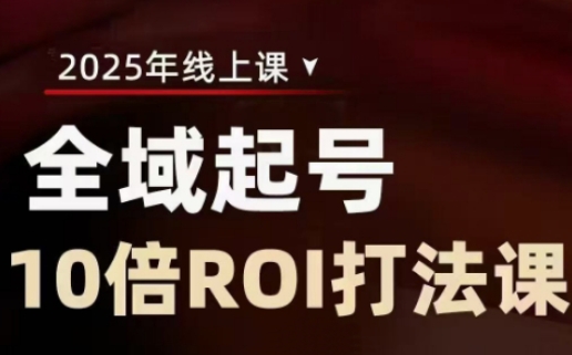 2025全域起号10倍ROI打法课，助你提升直播间的投资回报率-第一资源网