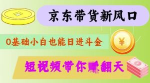 最新京东短视频带货代运营秘籍,轻松躺挣【揭秘】-第一资源网