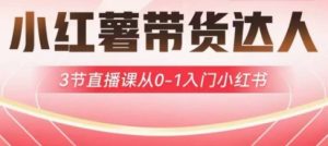 小红薯达人带货启航计划,3节直播课从0-1入门小红书-第一资源网