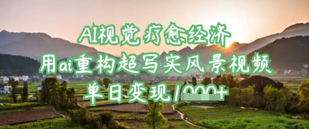 AI视觉疗愈经济：用ai重构超写实风景视频，单日变现多张-第一资源网