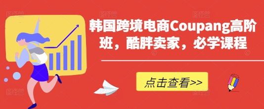 韩国跨境电商Coupang高阶班，酷胖卖家，必学课程-第一资源网