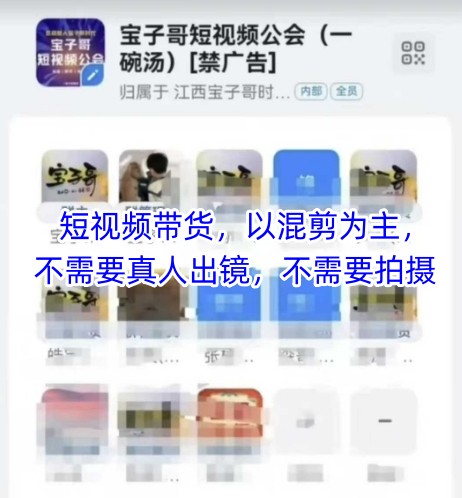 宝子哥头部团队短视频带货，以混剪为主，不需要真人出镜，不需要拍摄-第一资源网
