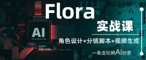 Flora实战课:角色设计+分镜脚本+视频生成,一条龙玩转AI创意-第一资源网
