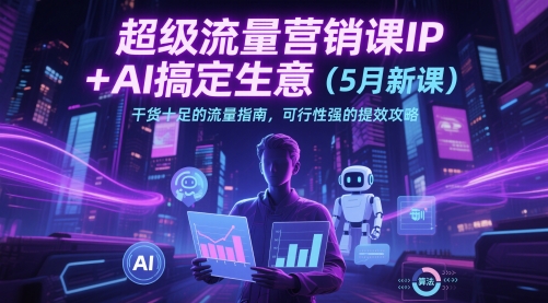 超级流量营销课IP+AI搞定生意（5月新课）干货十足的流量指南，可行性强的提效攻略-第一资源网