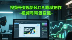 视频号变现新风口AI爆款创作-视频号带货变现-第一资源网