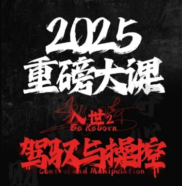2025重磅大课，入世2，驾驭与控制-第一资源网