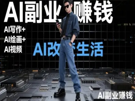 AI改变生活（Ai写作+AI绘画+Ai视频），AI副业挣钱-第一资源网