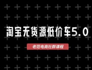 淘宝无货源2025VIP教程,最新的淘宝无货源课程,1688代发,蓝海选品,零成本创业首选-第一资源网