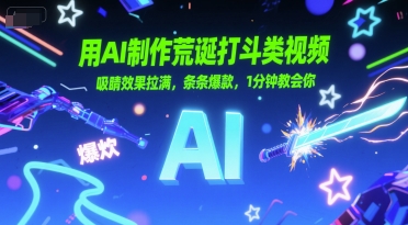 用AI制作荒诞打斗类视频，吸睛效果拉满，条条爆款，1分钟教会你-第一资源网