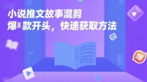 小说推文故事混剪爆款开头,快速获取方法-第一资源网