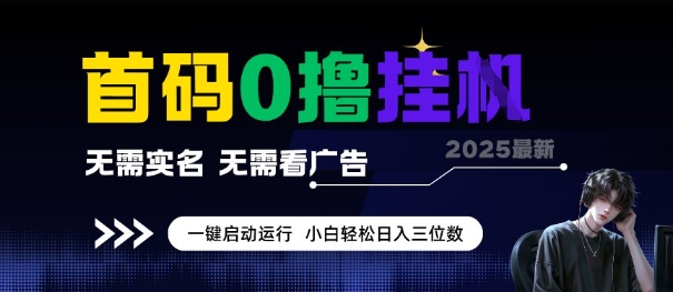 首码0撸全自动挂G项目，无需实名无需看广告，小白轻松日入3位数，多号短阵收益无上限【揭秘】-第一资源网