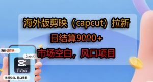 海外版剪映(capcut)拉新，日结算1k+，市场空白，风口项目-第一资源网