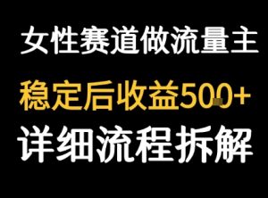 女性励志赛道做流量主 客单价高,稳定后每日5张-第一资源网