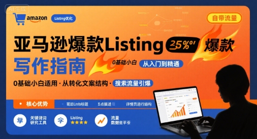 亚马逊爆款Listing写作方法，亚马逊0基础小白也能写爆款自带流量的Listing-第一资源网