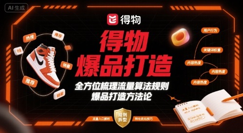 得物爆品打造，全方位梳理得物流量算法规则爆品打造规则-第一资源网