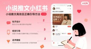 小说推文小红书高转化引导方法实操课，小说推文高效且正确引导方法-第一资源网
