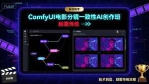 ComfyUI电影分镜一致性AI创作班，前沿技术，颠覆传统-第一资源网