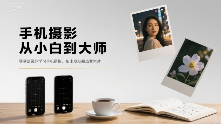 手机摄影从小白到大师，零基础带你学习手机摄影，拍出朋友圈点赞大片-第一资源网