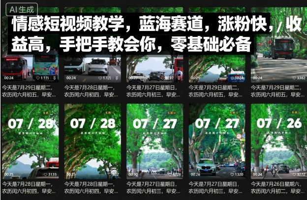 情感短视频教学，蓝海赛道，涨粉快，收益高，手把手教会你，零基础必备-第一资源网
