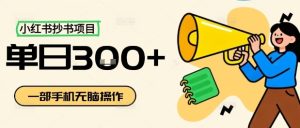 小红书抄书项目,无脑操作,一天3张-第一资源网