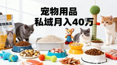 月变现40个！宠物用品私域运营的精准掘金之道玩法-第一资源网